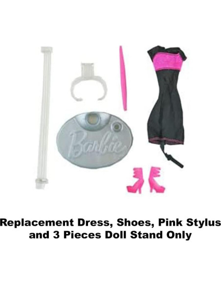 Piezas de Repuesto Barbie Y8178 - Vestido, Zapatos y Estilógrafo