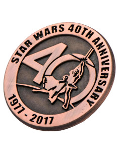 Pin de bronce coleccionable Star Wars 40 Aniversario SDCC 2017