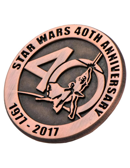 Pin de bronce coleccionable Star Wars 40 Aniversario SDCC 2017