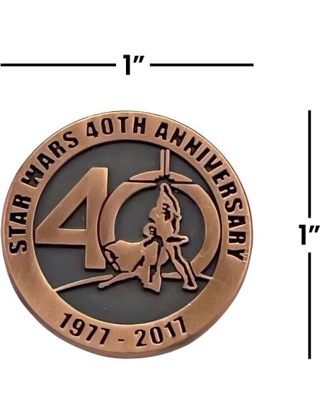 Pin de bronce coleccionable Star Wars 40 Aniversario SDCC 2017