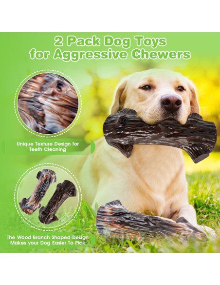 Juguetes para Perros Indestructibles Jeefome - 2 Paquetes