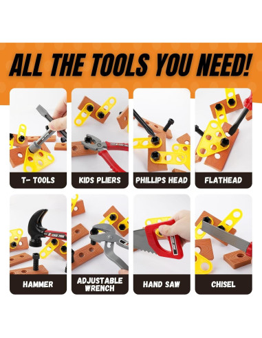 Juego de Herramientas para Niños 52 Piezas Liberty Imports