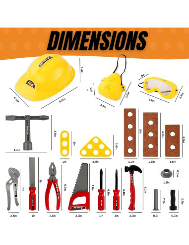 Juego de Herramientas para Niños 52 Piezas Liberty Imports