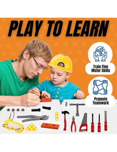 Juego de Herramientas para Niños 52 Piezas Liberty Imports