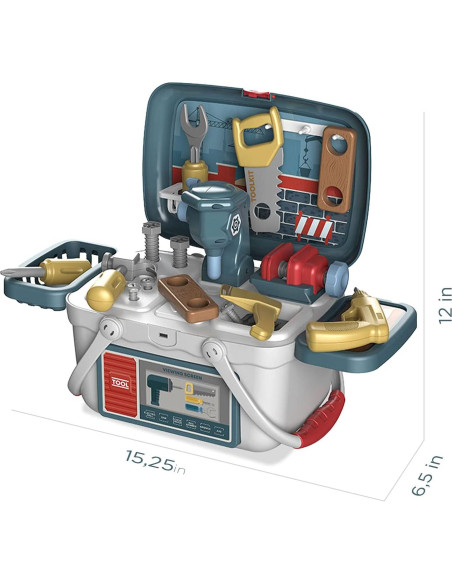 Juego de Herramientas Portátil Shape28 36 Piezas para Niños