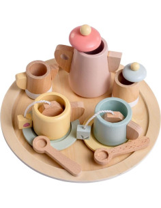 Set de té de madera real 12 piezas JC Toys Parfait 2