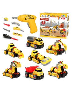 MOBIUS Toys 7 en 1 Camión Desarmable con Luces y Sonidos