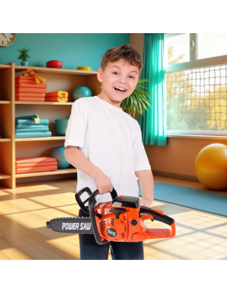 Sierra de Cadena de Juguete Hey! Play! 40,6 cm Naranja
