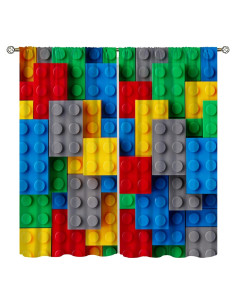 Cortinas Opacas ShiTingYu Geométricas 2 Paneles 66x213 cm