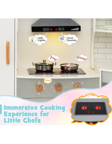 Juego de Cocina en Esquina Costzon Madera con Sonidos 41.9x29.2cm