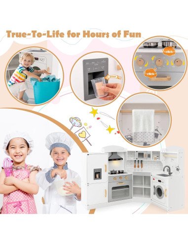 Juego de Cocina en Esquina Costzon Madera con Sonidos 41.9x29.2cm
