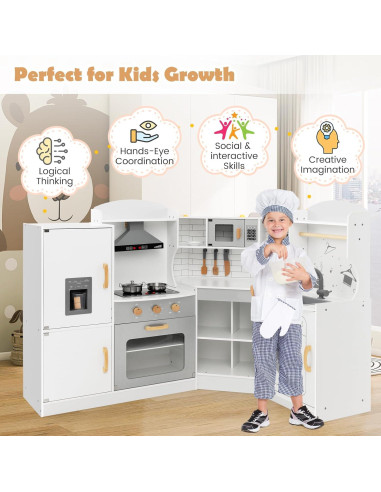 Juego de Cocina en Esquina Costzon Madera con Sonidos 41.9x29.2cm