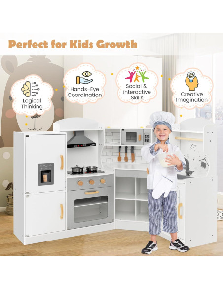 Juego de Cocina en Esquina Costzon Madera con Sonidos 41.9x29.2cm