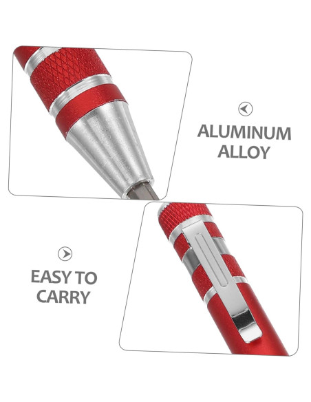 Juego de Destornilladores 8 en 1 VALICLUD Aluminio Rojo