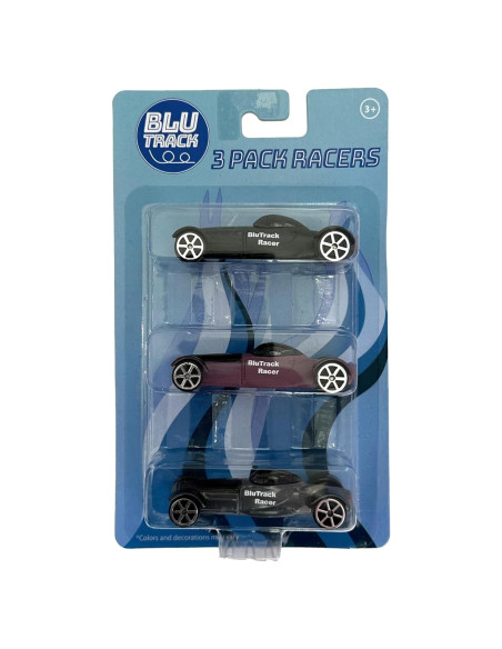 BluTrack Racers Paquete de 3 Coches Escala 1/64 Medianoche
