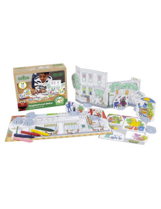 Juego de Actividades para Colorear Green Toys Neighborhood Maker - 19 Piezas
