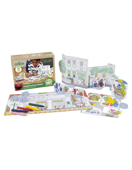 Juego de Actividades para Colorear Green Toys Neighborhood Maker - 19 Piezas