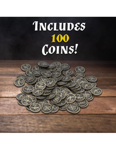 Monedas de Metal CASEMATIX 100 Piezas para Juegos RPG