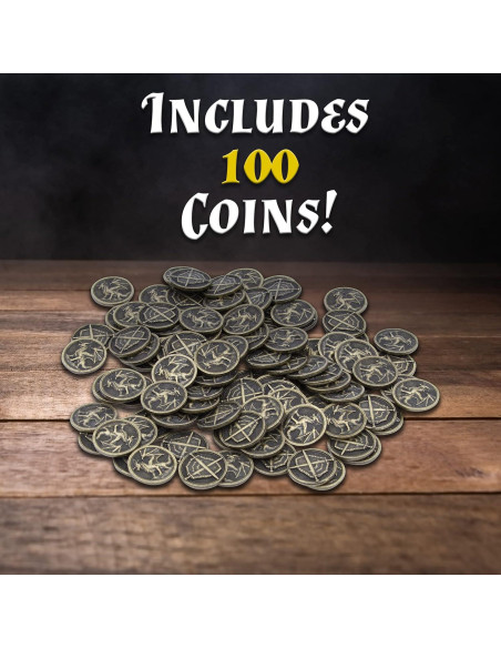 Monedas de Metal CASEMATIX 100 Piezas para Juegos RPG