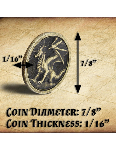 Monedas de Metal CASEMATIX 100 Piezas para Juegos RPG