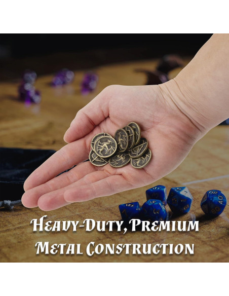 Monedas de Metal CASEMATIX 100 Piezas para Juegos RPG
