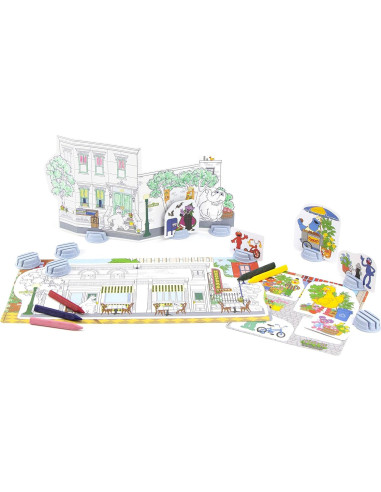Juego de Actividades para Colorear Green Toys Neighborhood Maker - 19 Piezas