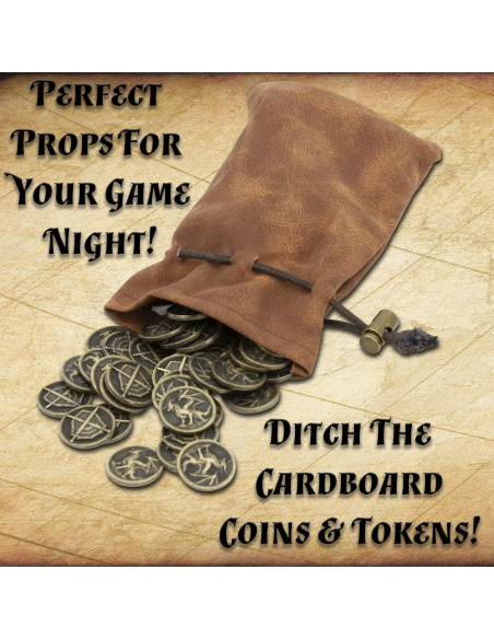 Monedas de Metal CASEMATIX 100 Piezas para Juegos RPG