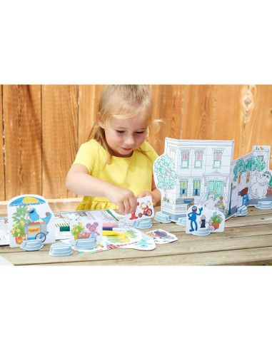 Juego de Actividades para Colorear Green Toys Neighborhood Maker - 19 Piezas