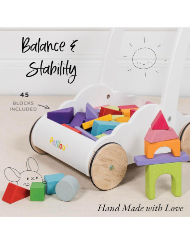 Andador de Madera Le Toy Van Nube Arcoíris 45 Bloques