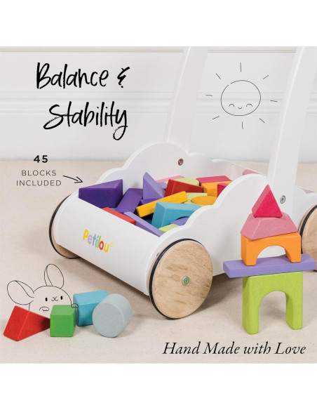 Andador de Madera Le Toy Van Nube Arcoíris 45 Bloques