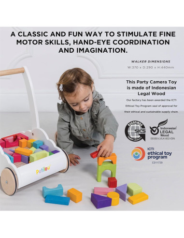 Andador de Madera Le Toy Van Nube Arcoíris 45 Bloques