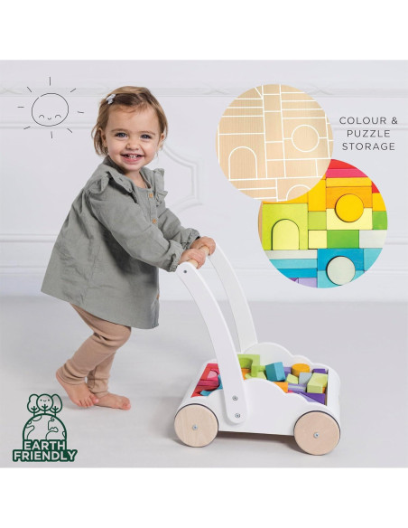 Andador de Madera Le Toy Van Nube Arcoíris 45 Bloques