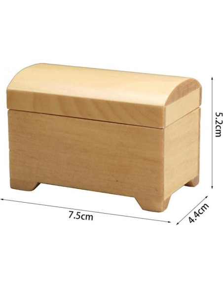 Casa de Muñecas Miniatura Armario Cofre del Tesoro Madera