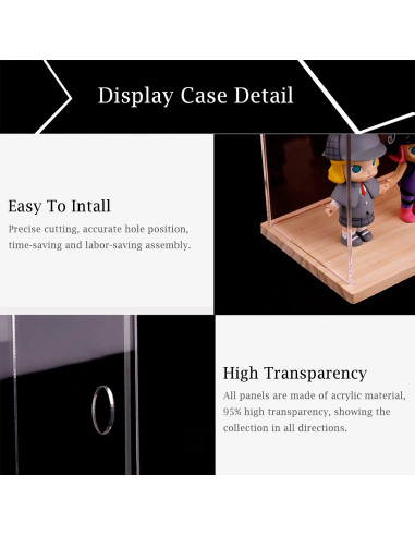 Estante Acrílico Nynelly 2 Niveles para Juguetes Nogal