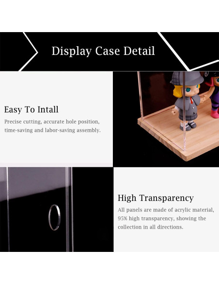Estante Acrílico Nynelly 2 Niveles para Juguetes Nogal