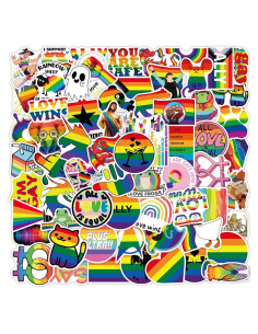 103 Calcomanías de Orgullo LGBTQ+ Ohhaha - Impermeables