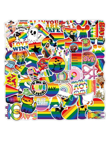 103 Calcomanías de Orgullo LGBTQ+ Ohhaha - Impermeables