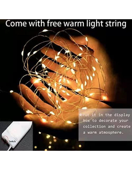 Estante Acrílico Nynelly 2 Niveles para Juguetes Nogal