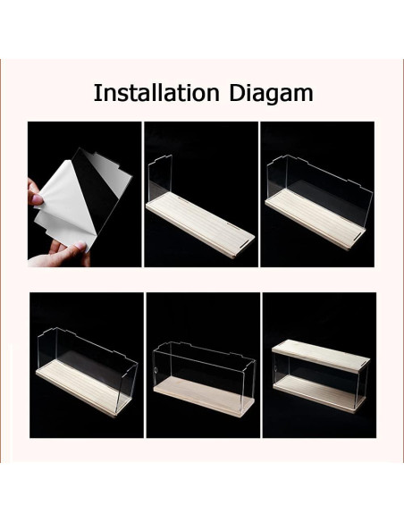 Estante Acrílico Nynelly 2 Niveles para Juguetes Nogal