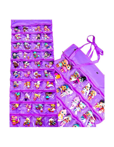Organizador Colgante HOME4 para Juguetes 40 Bolsillos Púrpura