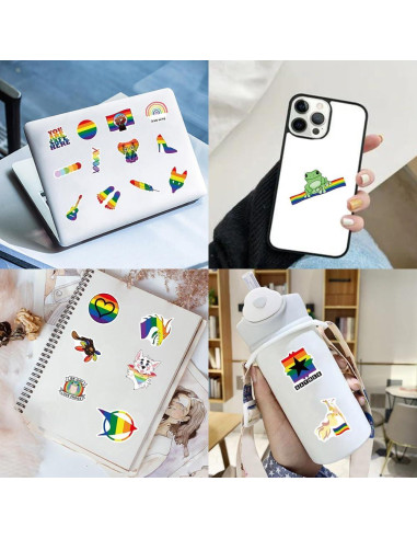 103 Calcomanías de Orgullo LGBTQ+ Ohhaha - Impermeables