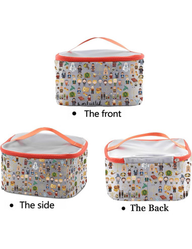 Estuche de Maquillaje PXTIDY Gris 24x17.5x12 cm Portátil