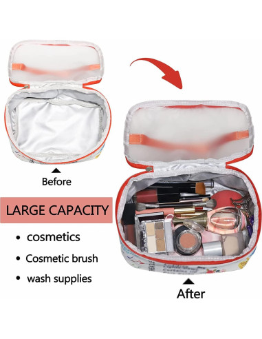 Estuche de Maquillaje PXTIDY Gris 24x17.5x12 cm Portátil