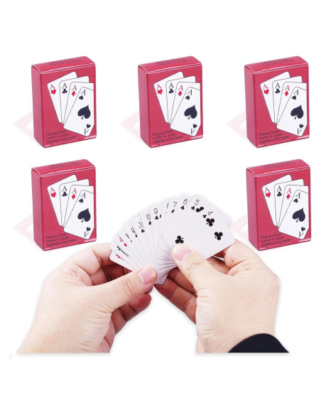5 Barajas Mini Cartas de Juego Chen Sir 5.08x3.81cm