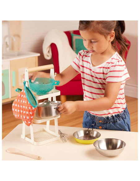 B. toys Mini Chef Juego de Olla y Sartén 9 Pzs 3 Años+