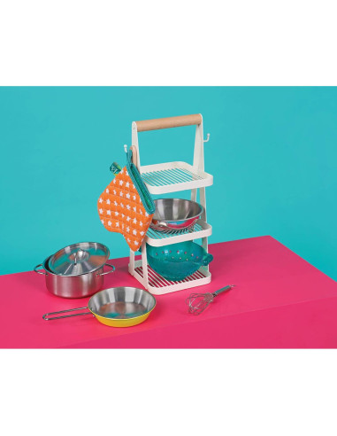 B. toys Mini Chef Juego de Olla y Sartén 9 Pzs 3 Años+