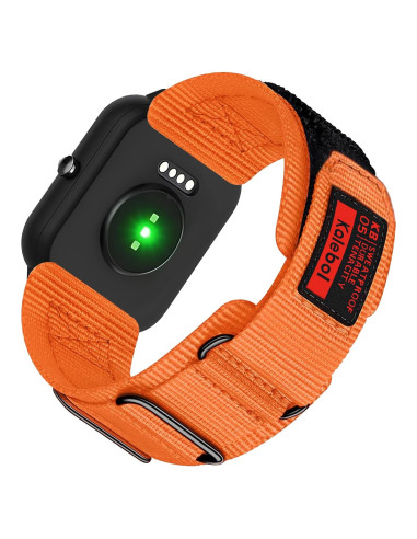 Banda de Reloj LYSANDRA 22mm Nylon Naranja para Spade Co Health 4
