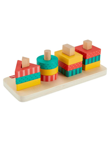 Juguete apilable de formas de madera Fisher-Price 13 piezas