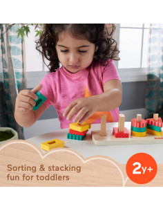 Juguete apilable de formas de madera Fisher-Price 13 piezas 2