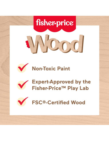 Juguete apilable de formas de madera Fisher-Price 13 piezas